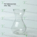 Vase en verre moderne fabriqué à la main / Fabriqué à la main avec une fleur transparente Fleur Chearper Machine Pressed Clear Glass Flower Vase